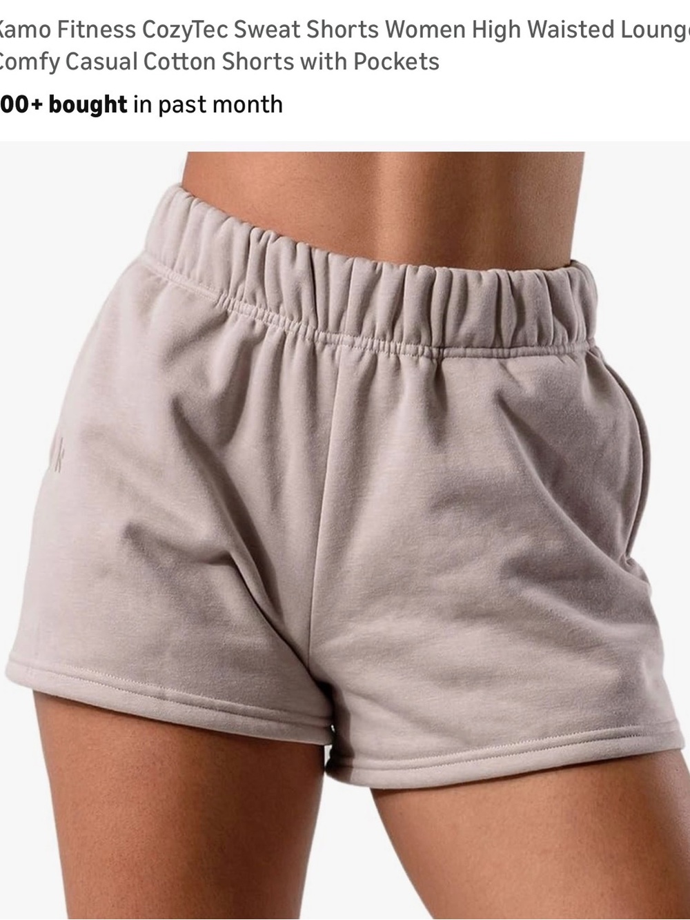 Cozy High-Waist Lounge Shorts for Women - Cream